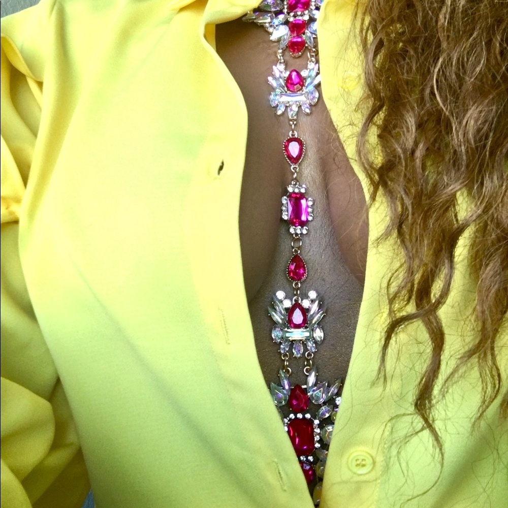 Raspberry Beret Body Chain